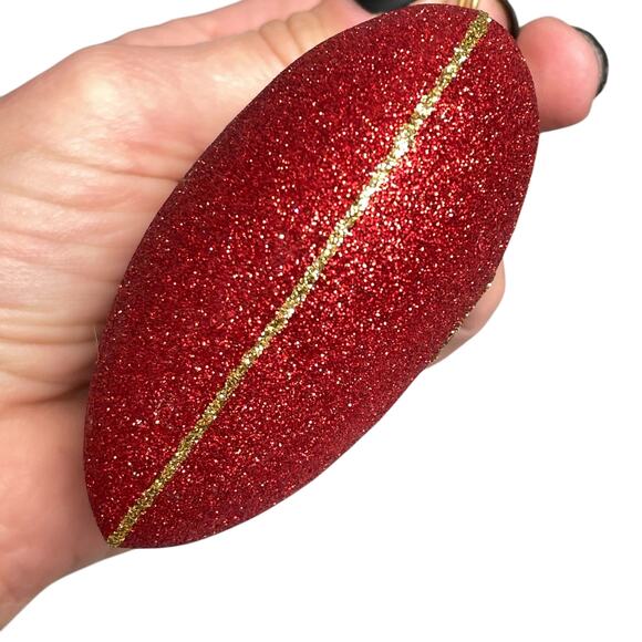 Vintage Landmark Creations Glass Ornament Heart Red Glitter Love Hand Blown - Picture 11 of 16